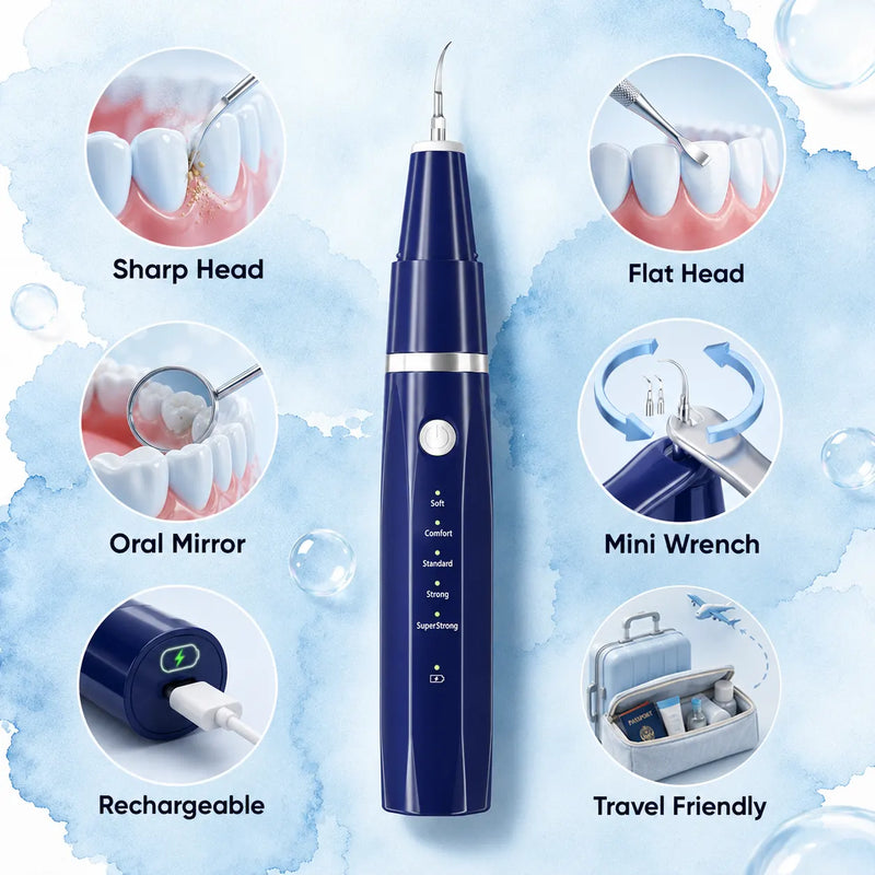 Vtiisamao Pet Dental Scaler Lite — One-Button Tartar Remover for Cats & Dogs