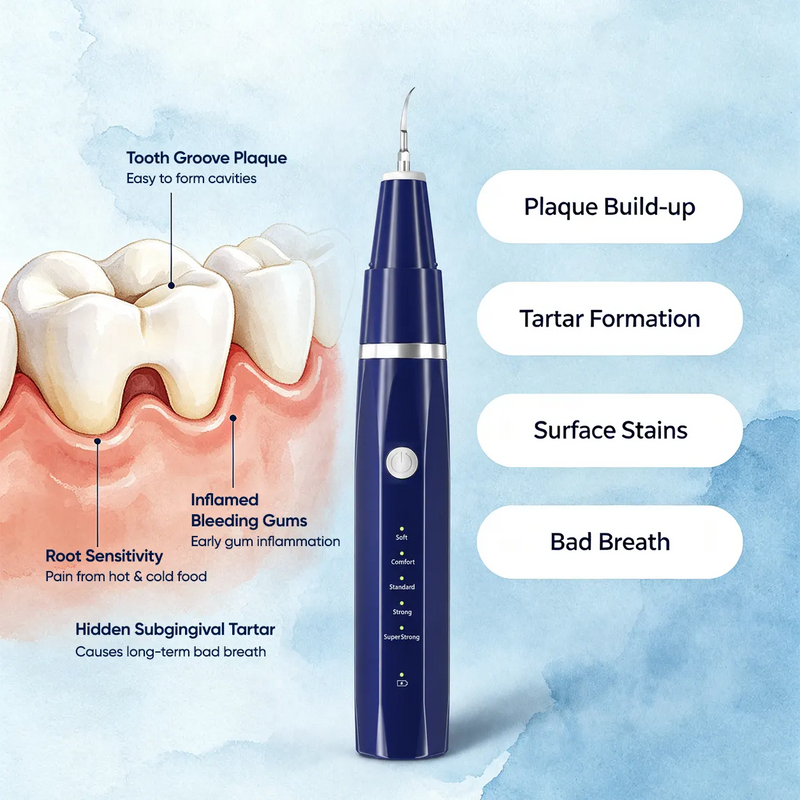 Vtiisamao Pet Dental Scaler Lite — One-Button Tartar Remover for Cats & Dogs