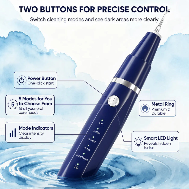 Vtiisamao Pet Dental Scaler Lite — One-Button Tartar Remover for Cats & Dogs