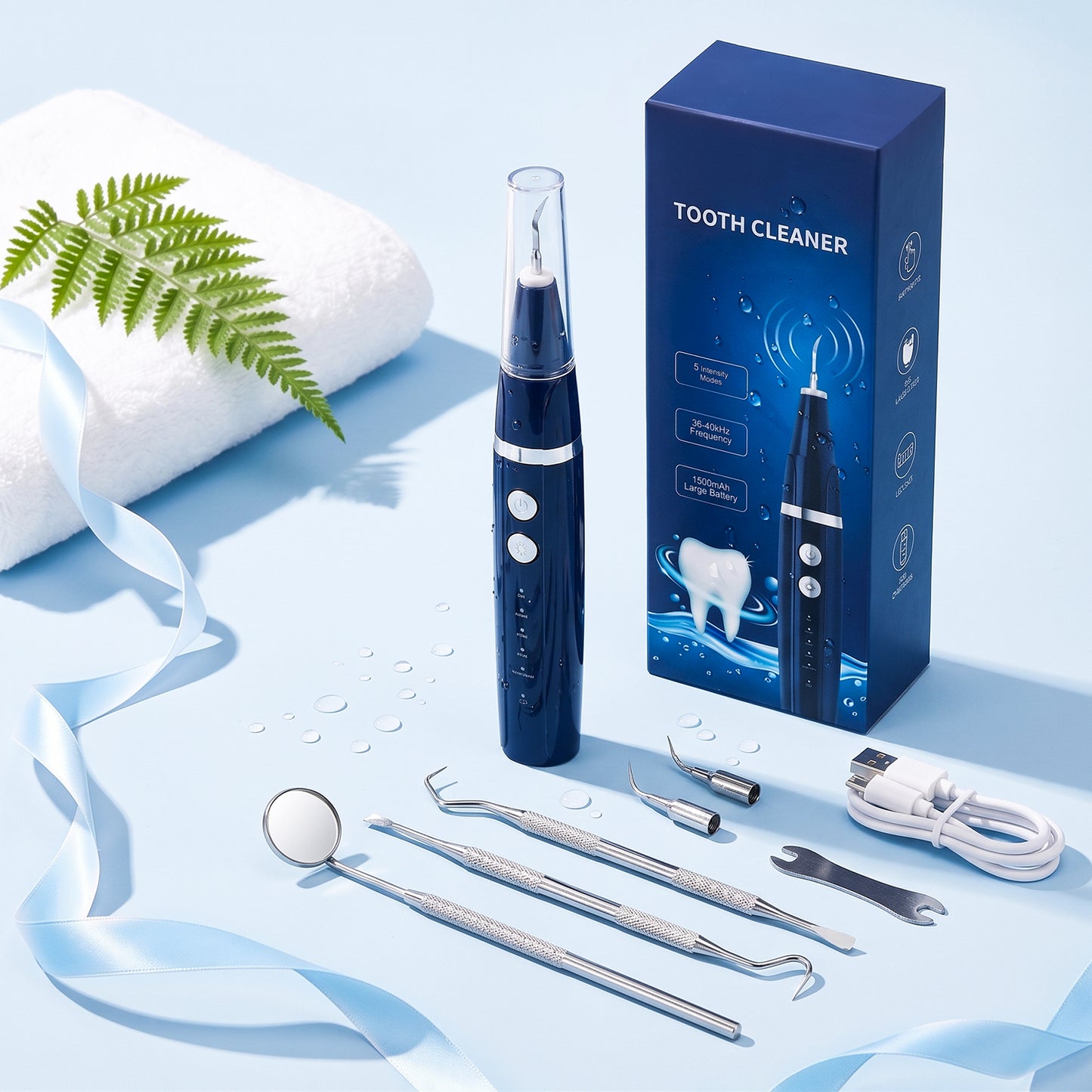 Vtiisamao Electric Plaque Remover for Teeth (ORAL Max) - Dual-Button Oral Care Kit