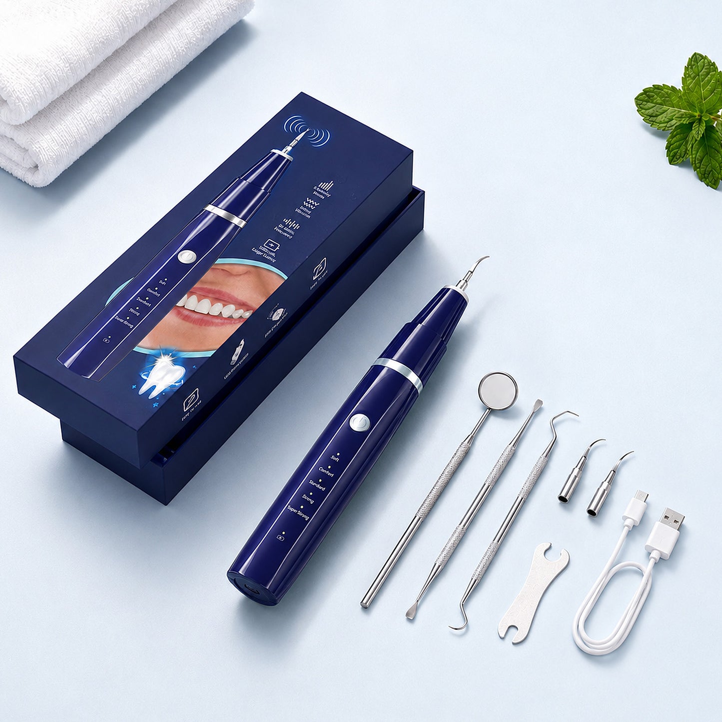Vtiisamao Electric Plaque Remover for Teeth (ORAL Lite) - One-Button Dental Cleaner