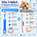 Pet Dental Care Kit for Dogs & Cats – Beef Flavor Toothpaste & 3-Sided Toothbrush | VTIISAMAO