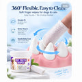Pet Dental Finger Wipes for Dogs & Cats – 60 Count