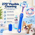 Pet Dental Care Kit for Dogs & Cats – Beef Flavor Toothpaste & 3-Sided Toothbrush | VTIISAMAO