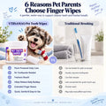 Pet Dental Finger Wipes for Dogs & Cats – 60 Count