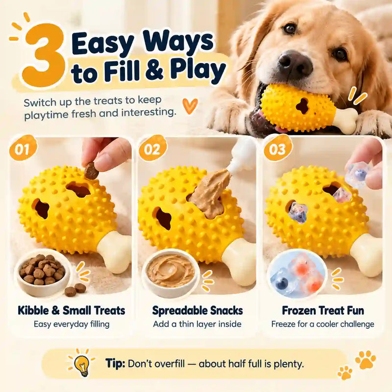 Treat-Dispensing Dental Chew Toy
