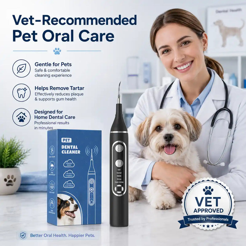 Vtiisamao Complete Pet Dental Care Kit — At-Home Tartar Remover for Dogs & Cats