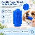 Pet Dental Care Kit for Dogs & Cats – Beef Flavor Toothpaste & 3-Sided Toothbrush | VTIISAMAO